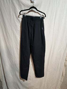 Landau Black Elastic-Waist Medical Scrub Pants Medium Tall